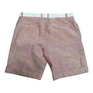Parke  & Ronan Poyester/Cotton Red Stripe Shorte